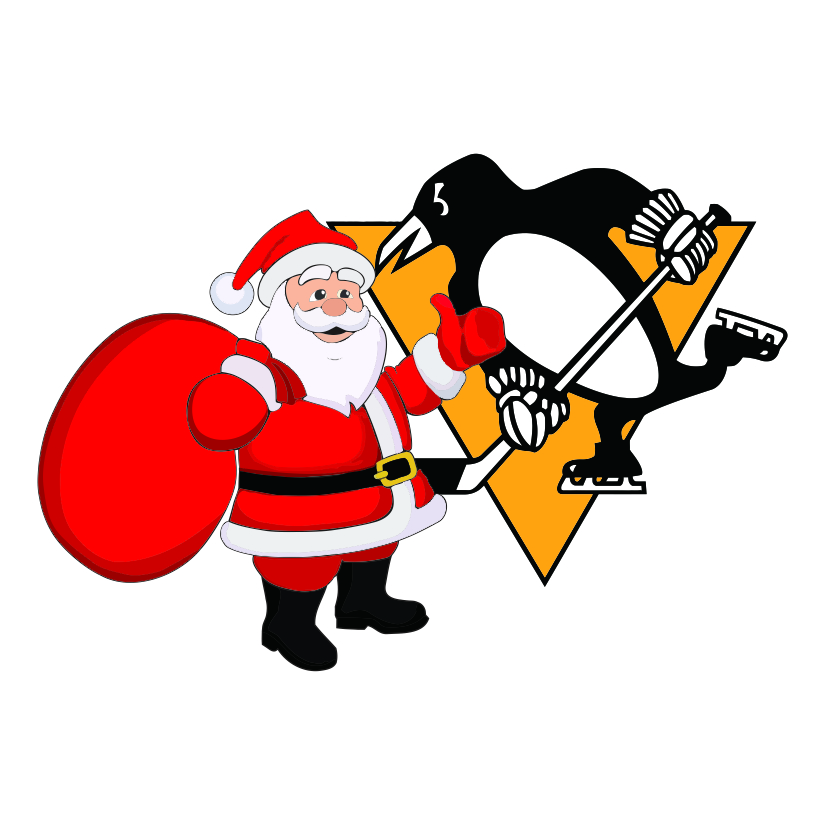 Pittsburgh Penguins Santa Claus Logo iron on paper